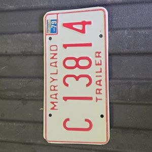Vintage Maryland license plate